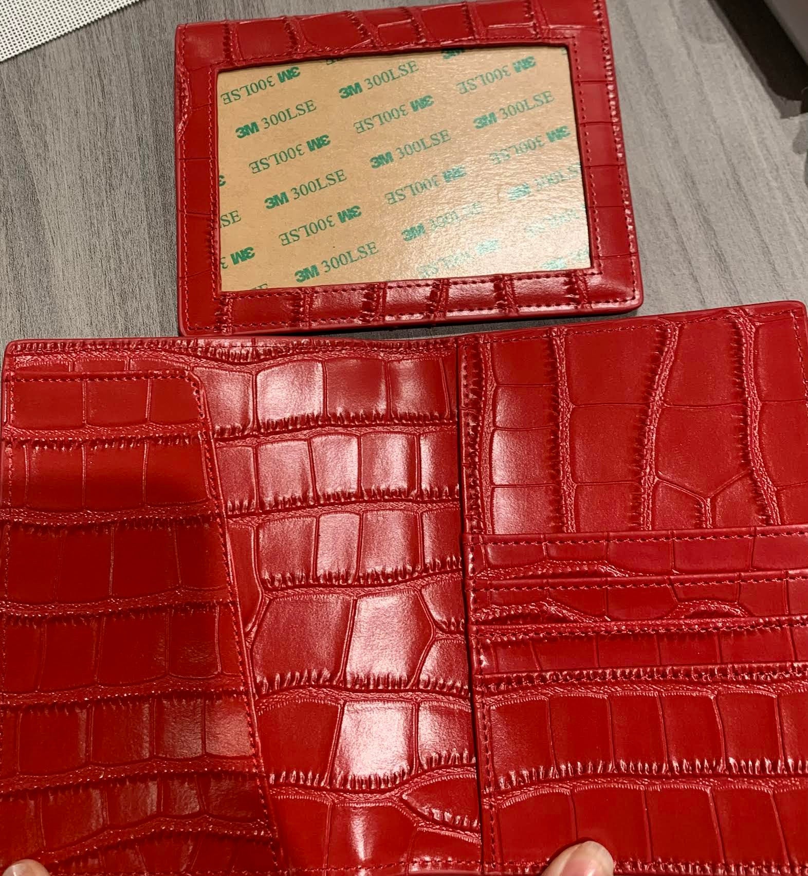 Rachel Barri Passport Leather - Red Croc – Stitch by Stitch