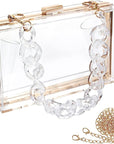Acrylic Purse - Gold finish with Acrylic Strap