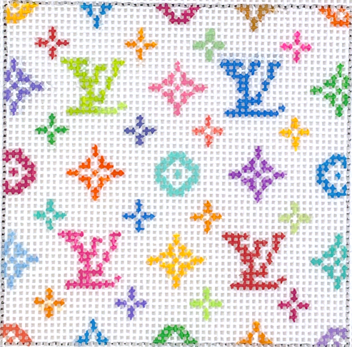 Kate Dickerson INSSQ3-03 Louis Vuitton Multi color on white