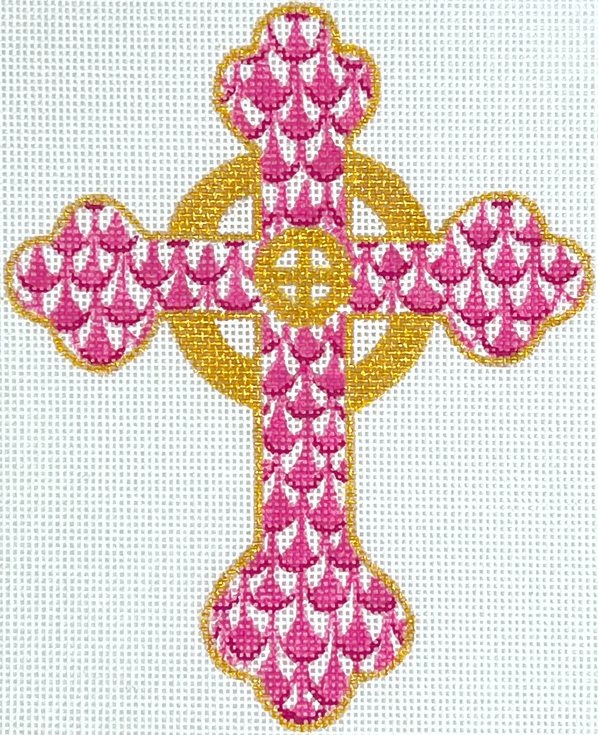 Kate Dickerson OM-414 Pink Fishnet Celtic Cross