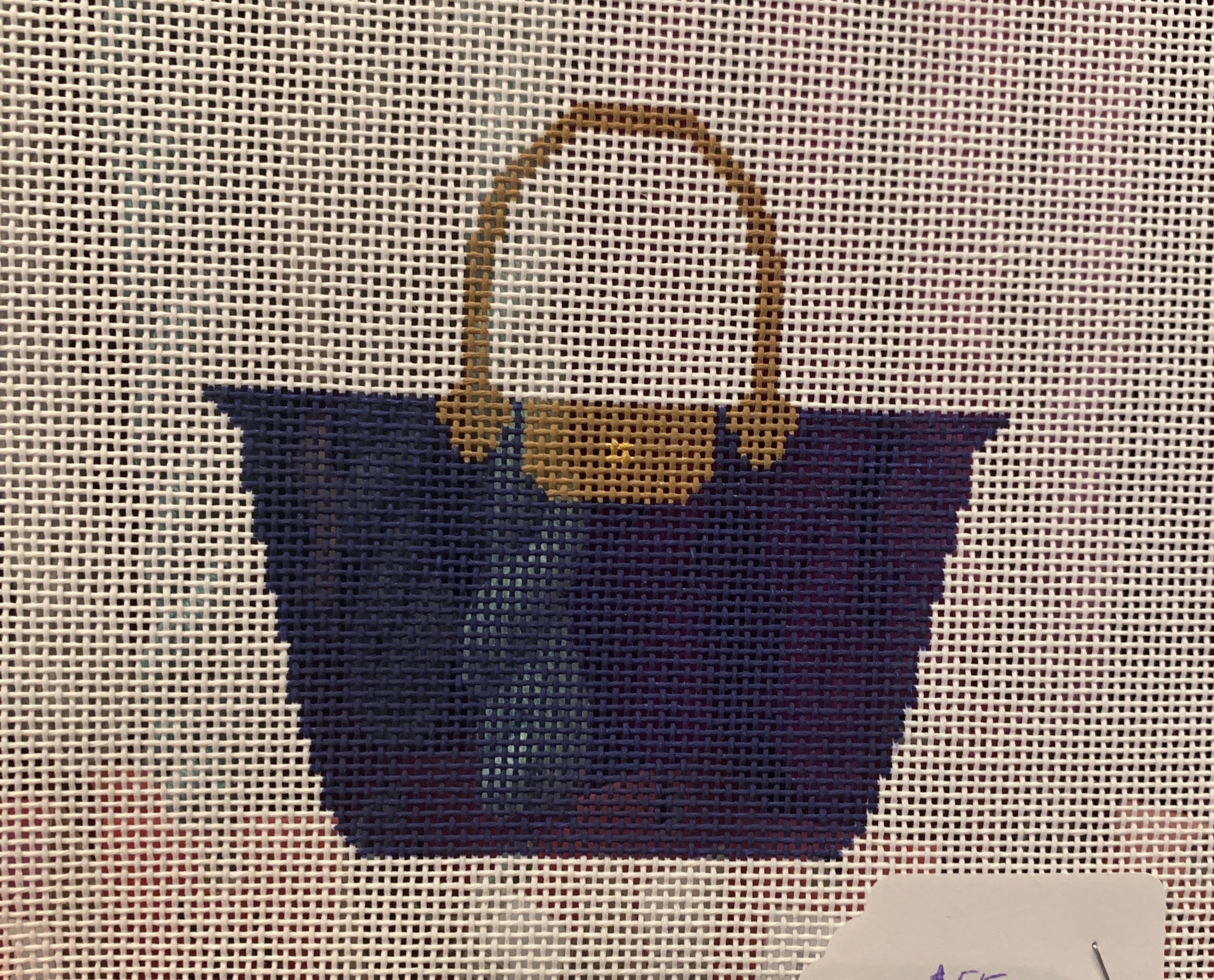 OG Needlepoint OG-21B Longchamp Bag Blue