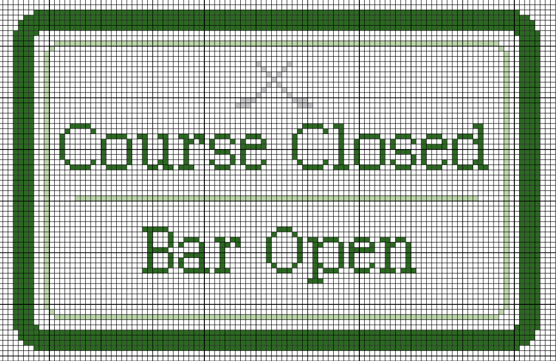 Atlantic Blue ABC-PS401 Course Closed Bar Open