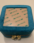 Rachel Barri Teal Velvet Box - takes 3x3" Canvas