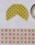 Kate Dickerson BXLR-01 Lg. Round Preppy Polka Dots & Argyle