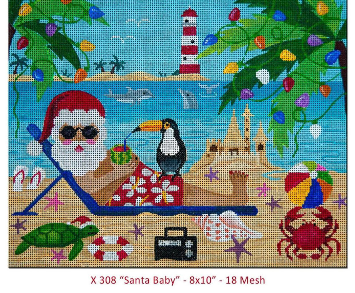 JP Needlepoint X308 Santa Baby