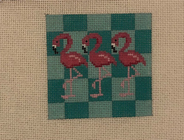 Two Sisters Needlepoint Flamingo