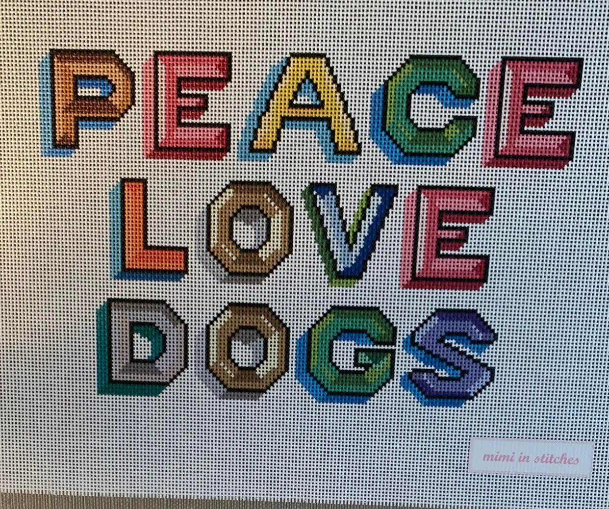 Mimi In Stitches Peace Love Dogs