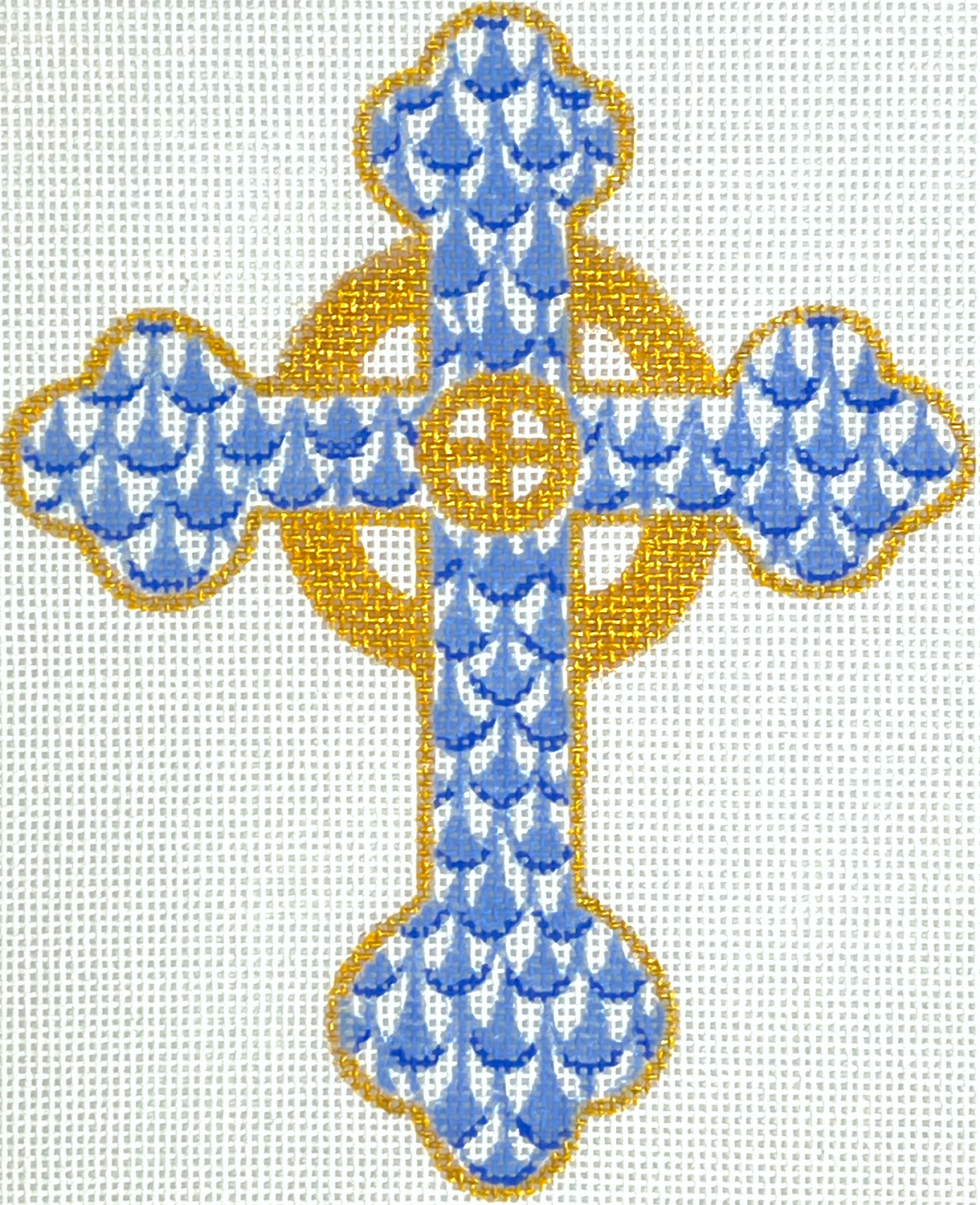Kate Dickerson OM-415 Blue Fishnet Celtic Cross