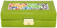 Lee BAG38G Rectangular Jewelry Case Green