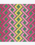 Jeni Sandberg JS-101A Pink & Green Hicks Clutch