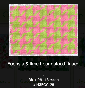 Kate Dickerson INSPCC-26 Fuchsia &amp; Lime Houndstooth Insert