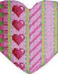 Associated Talents HE802 Vertical Pink Patterns Heart