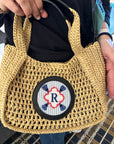 Rachel Barri Crochet Bag with Black Trim