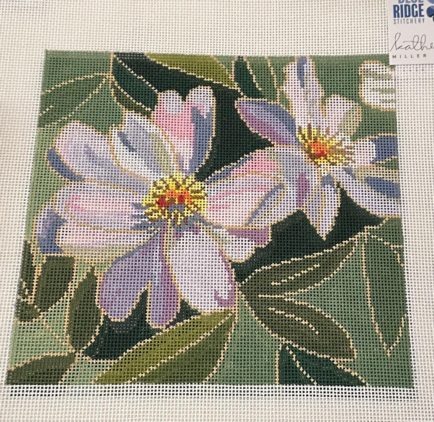 Blue Ridge Stitchery KMK7 Peony Lavender – Stitch by Stitch