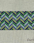 Kristine Kingston SG-33B Chevron Blues and Greens 3x6