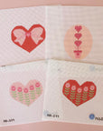 Nash and Daughters ND-199 Block Print Red Heart with Flowers