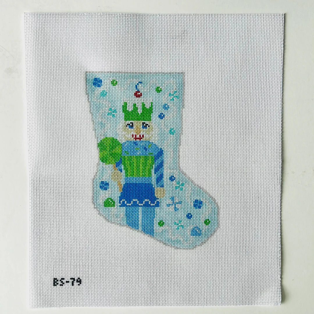 KCN BS79 Blue Nutcracker Ornament Size Stocking