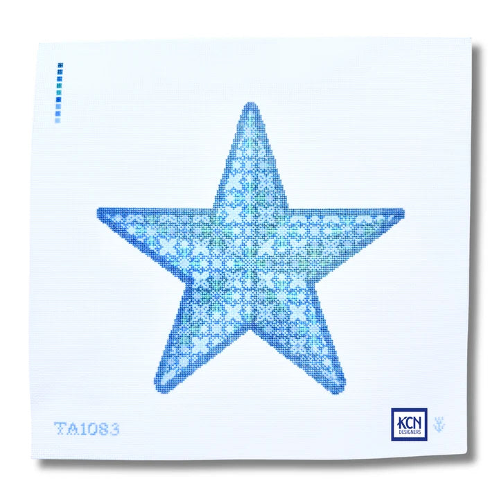 KCN Designers TA1083 Blue Star Printed Canvas