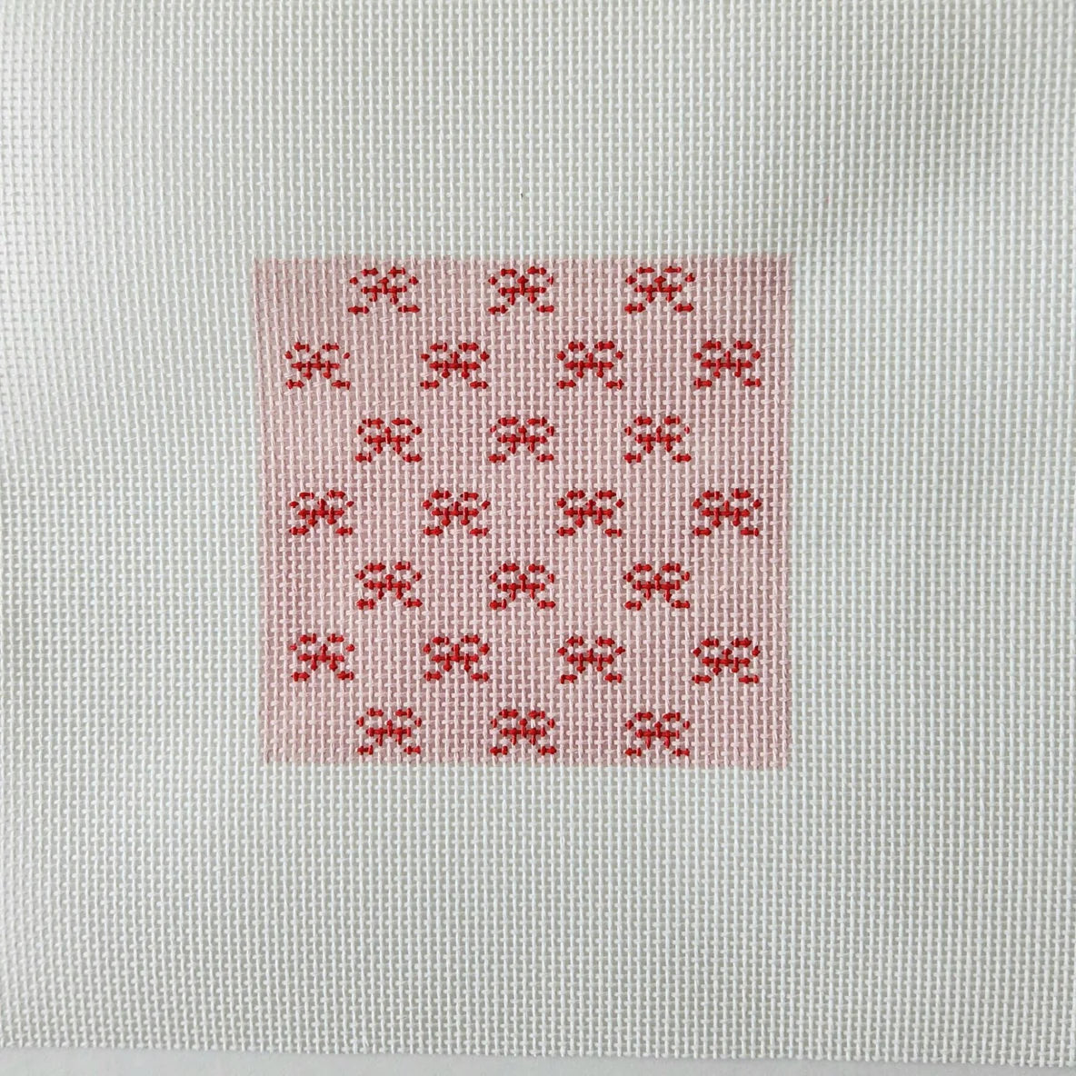 Silver Stitch Pink Bows 4x4