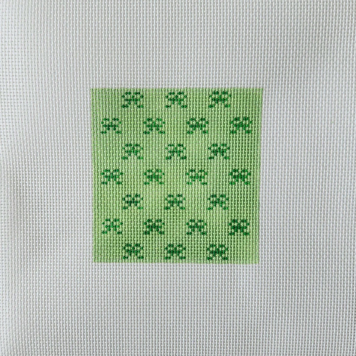 Silver Stitch Green Bows 4x4