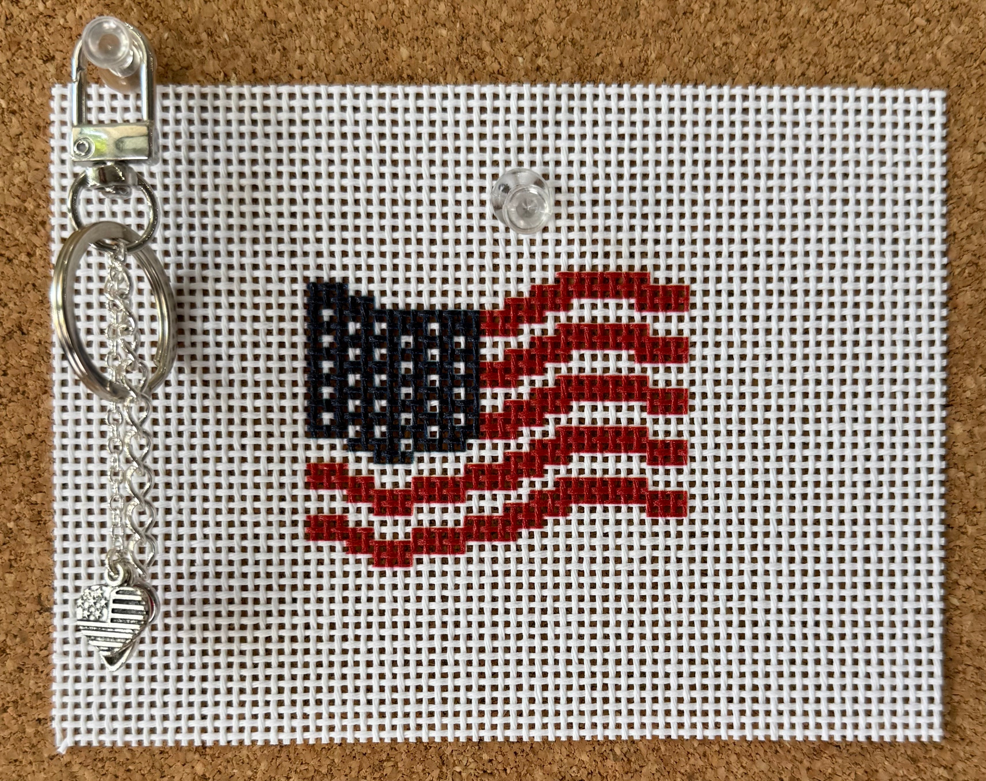 Ready Set Stitch BC-13 American Flag with Football Charm Bundle