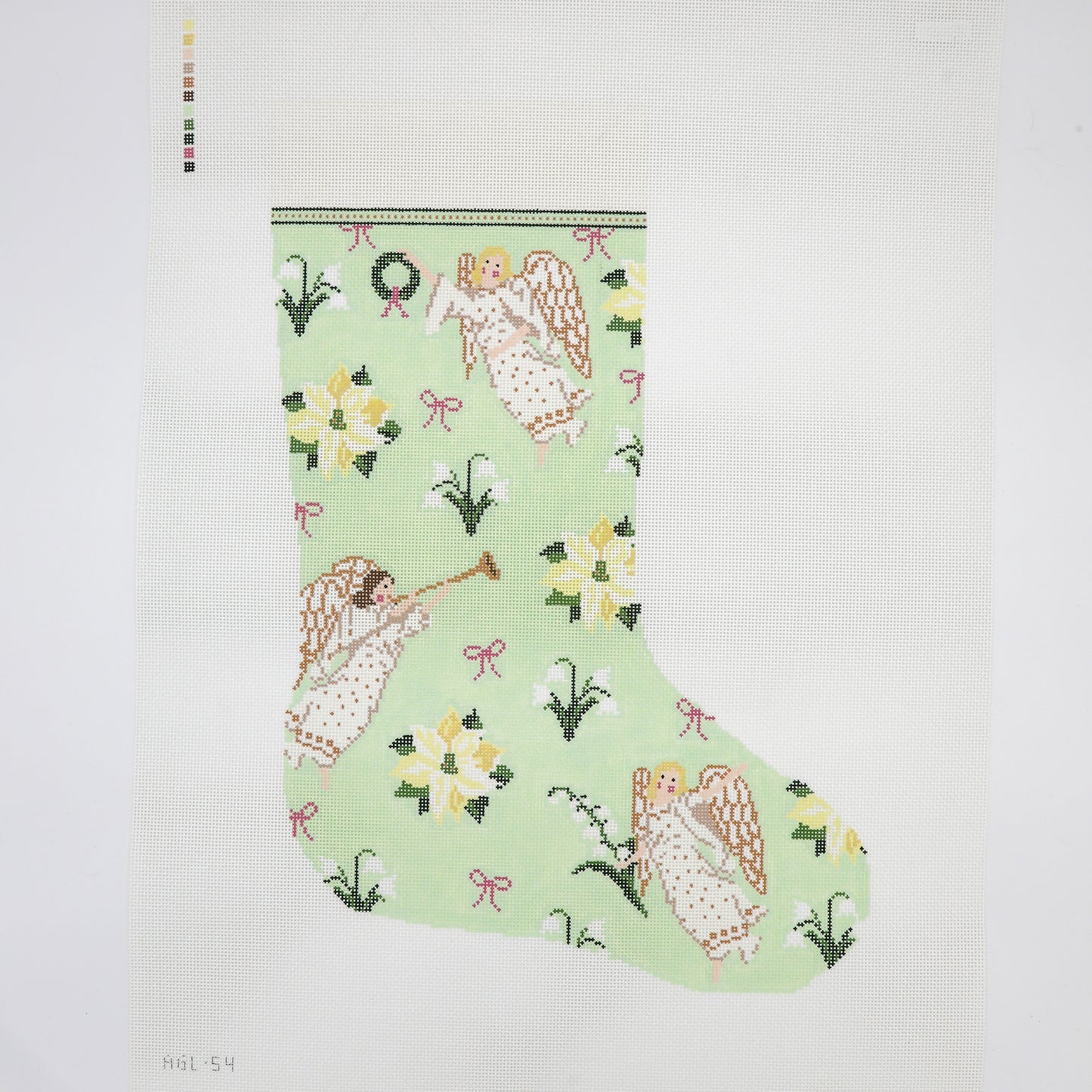Dogwood Needlepoint Lily of the Valley Stocking