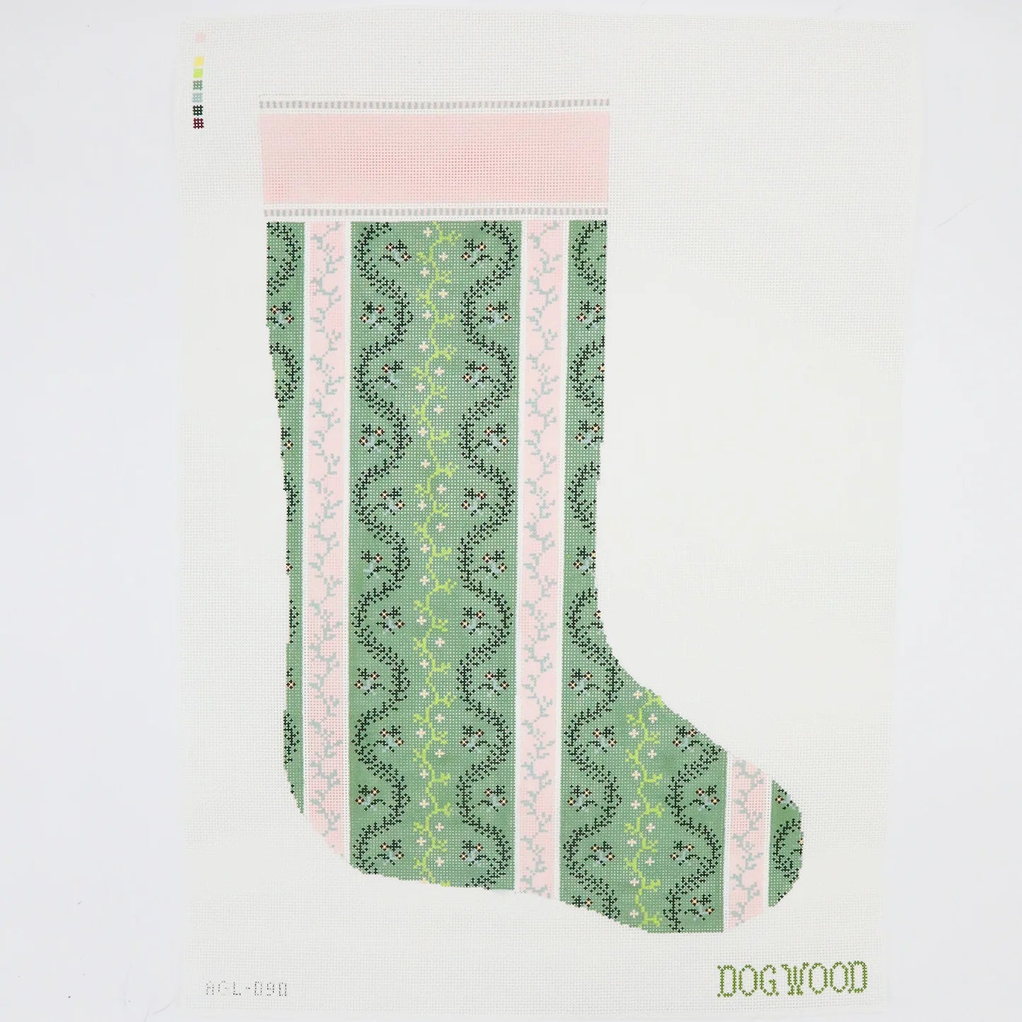 Dogwood Needlepoint Victorian Garden Stocking