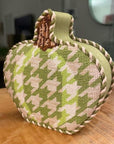 Kelly Clark KCN-1561 Ivory and Green Houndstooth Pumpkin