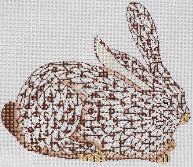 Kate Dickerson SST-77R Brown Fishnet Bunny – Stitch by Stitch