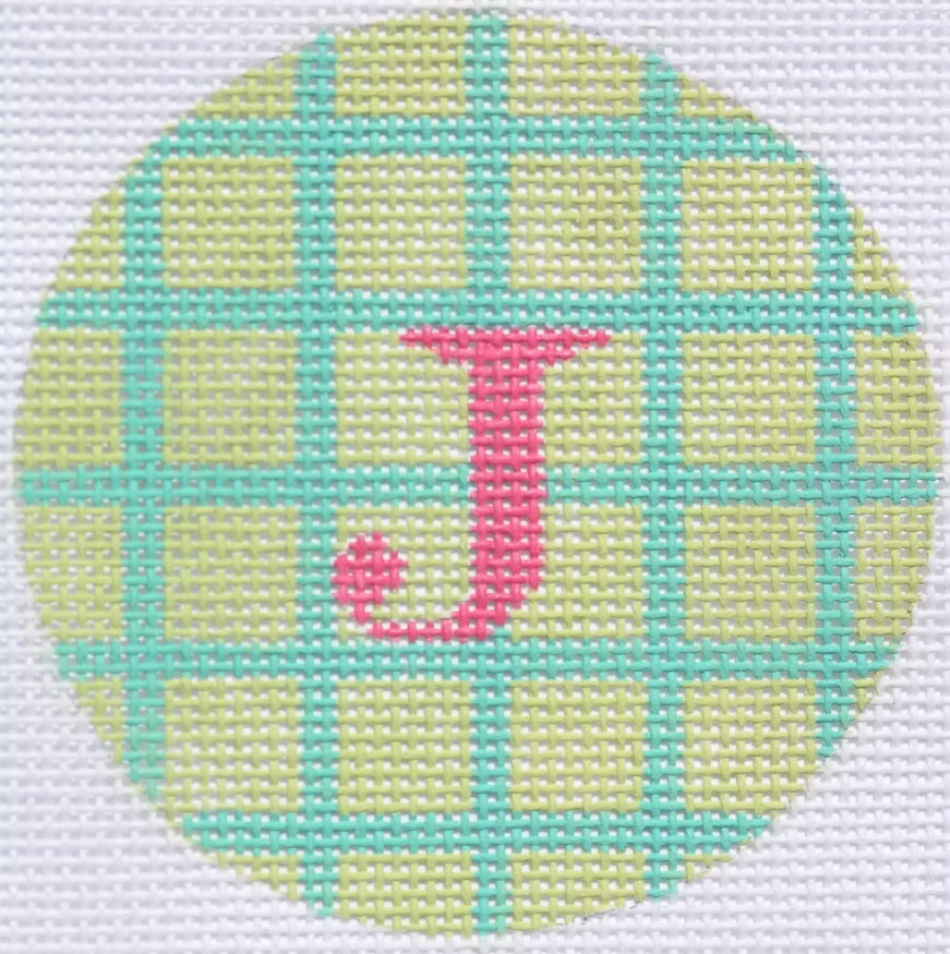 Kate Dickerson ALB-08 Celadon and Turquoise Grid
