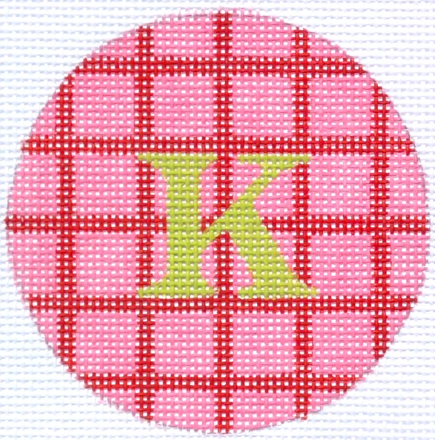 Kate Dickerson ALB-28 Pink Red Grid Lime Letter