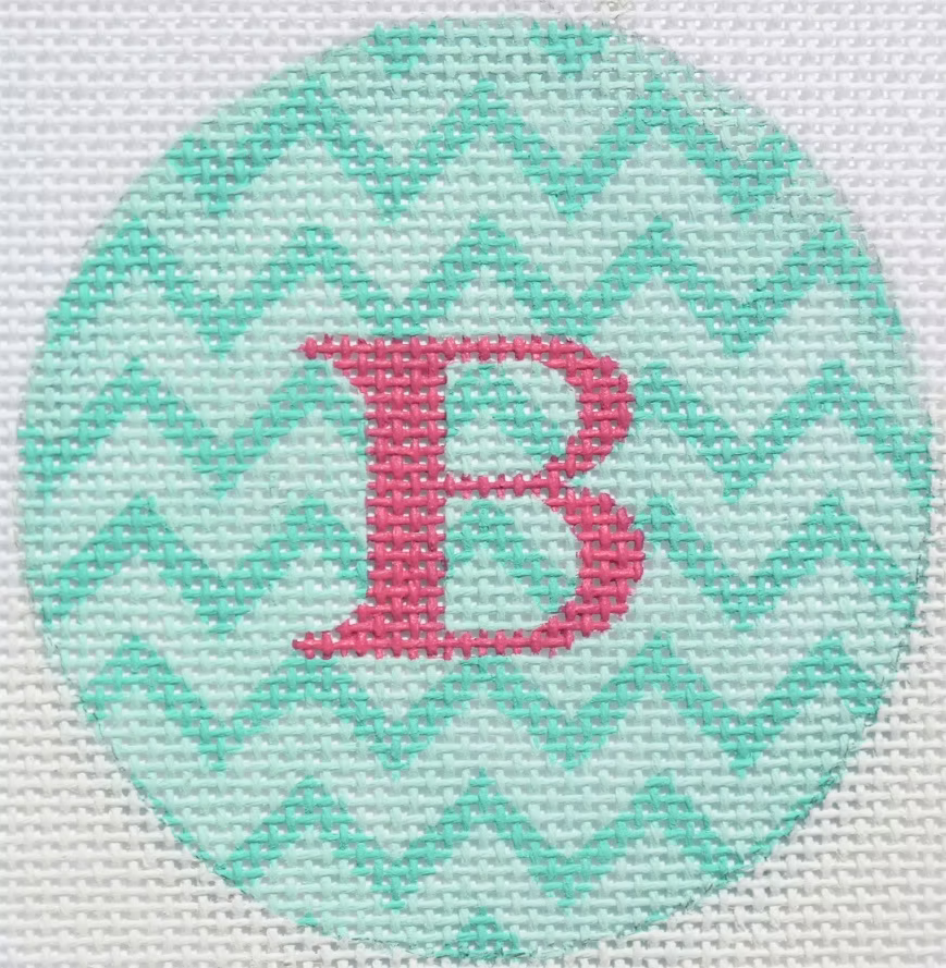 Kate Dickerson ALB-10 Turquoise Zigzag Watermelon Letter