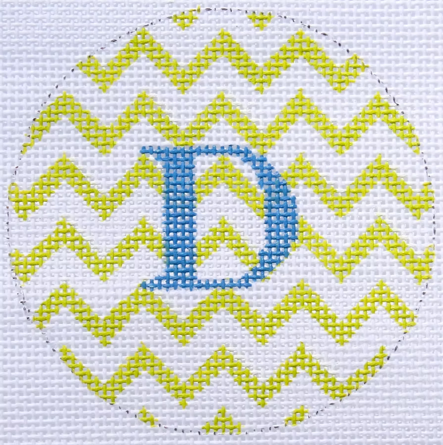Kate Dickerson ALB-72 Lime and White Zigzag
