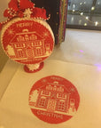 Shelly Tribbey C956 Red & White Merry Christmas Round