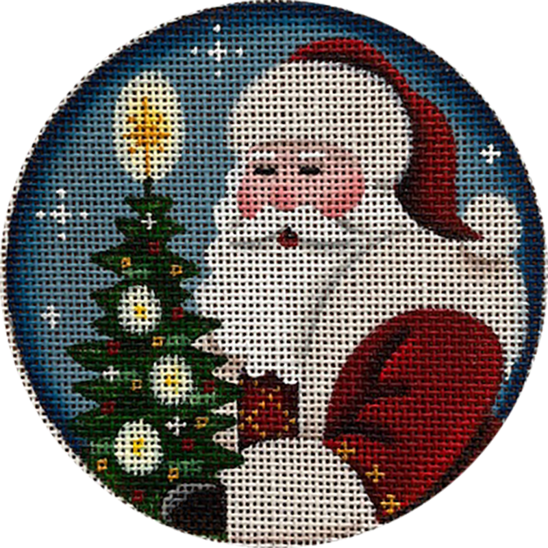 Rebecca Wood 1086a Santa and Tree