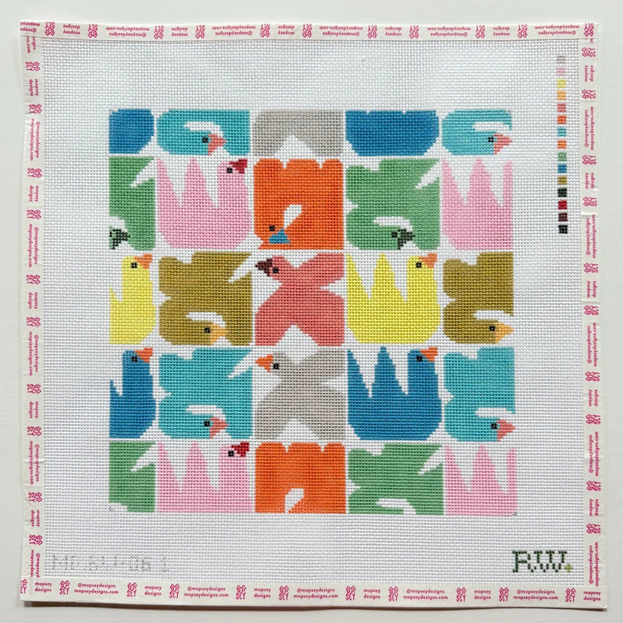 Mopsey Designs Rachel Westhead Multi Coloured Birds MB.RW-06.1