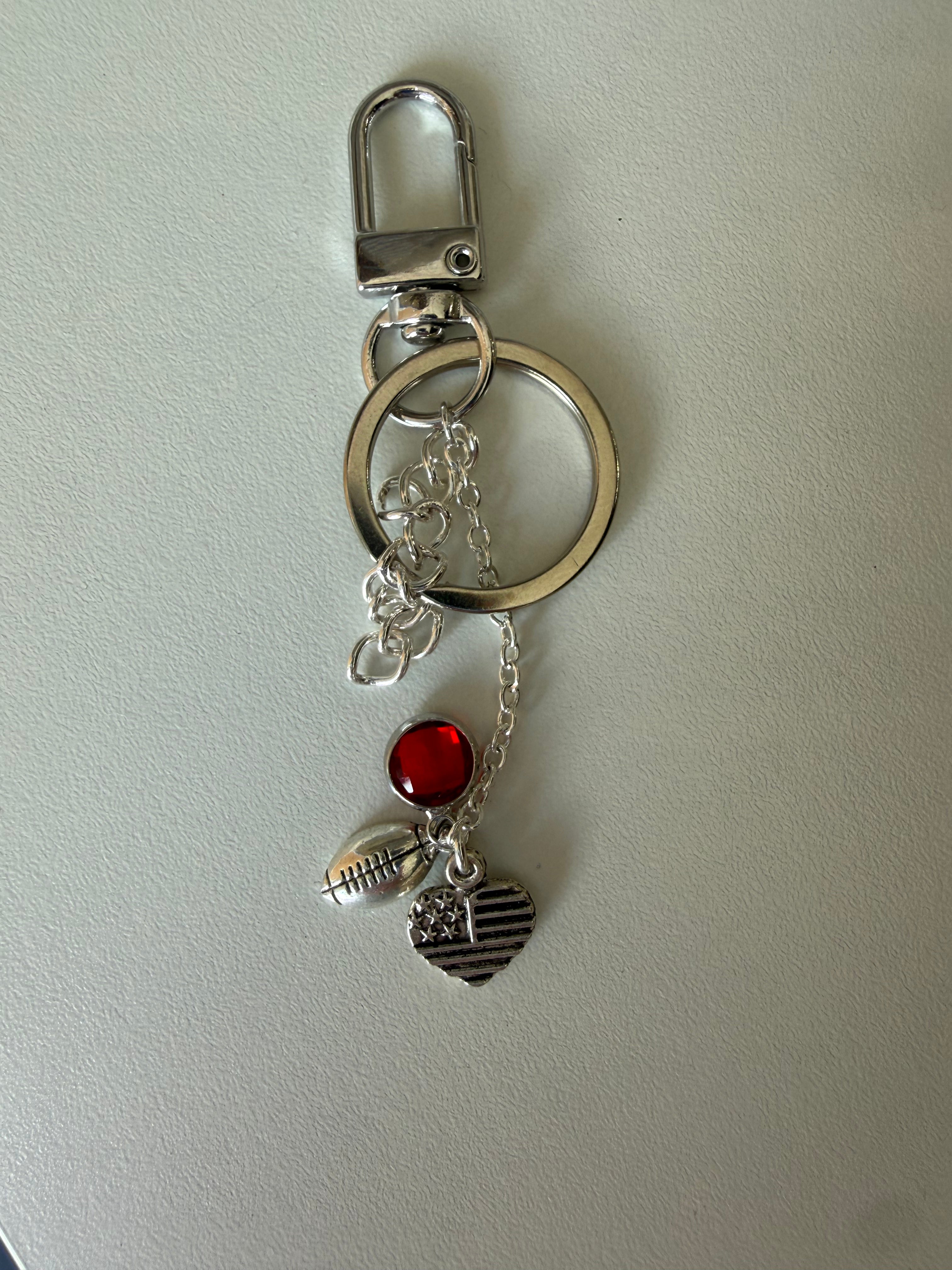 Ready Set Stitch BC-13 American Flag with Football Charm Bundle