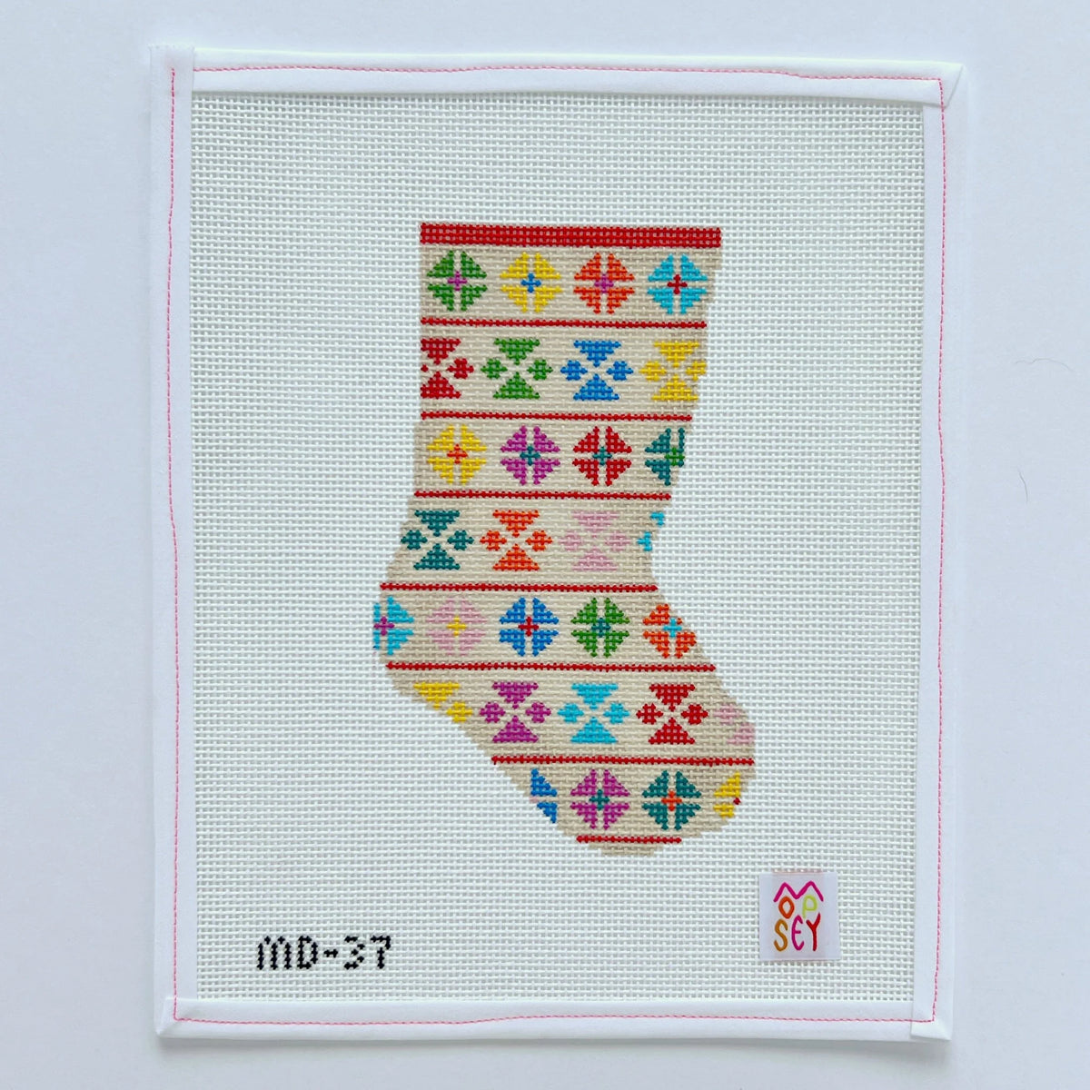 Mopsey Designs Geo Floral Mini Stocking Rainbow MD-37