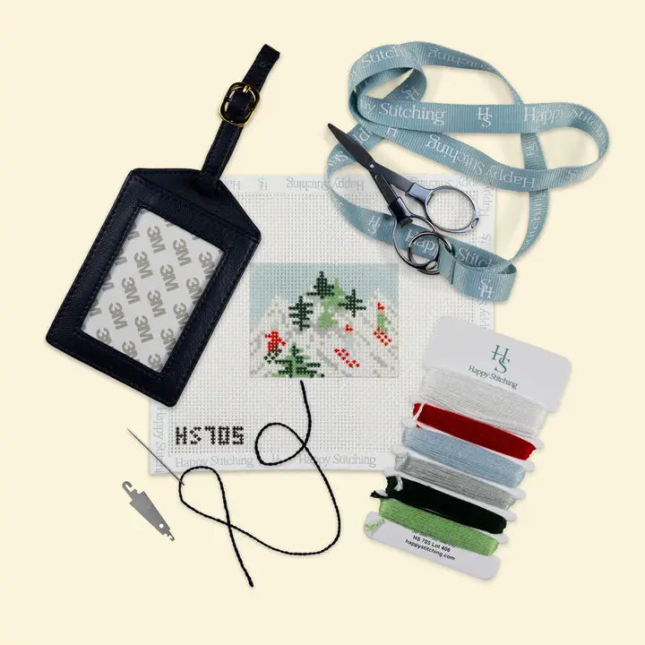 Grab and Go Ski Scene Luggage Tag Kit
