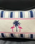 Kirk and Bradley KB 1645 Nautical Pillow Navy Palm Tree