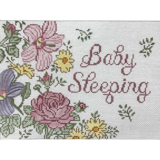 Alice Peterson AP3840 BABY SLEEPING FLORAL BIRTH ANNOUNCEMENT