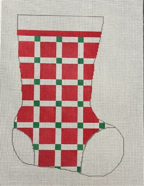 A Stitch In Time ASIT098RXXL Sock Red Green White Check