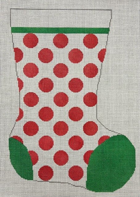 A Stitch In Time ASIT100XXL Sock Red White Dot