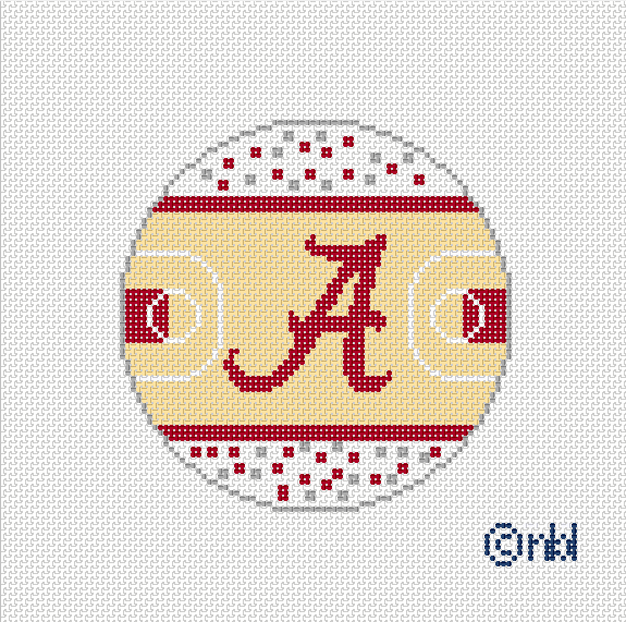 Needlepoint by Laura Alabama Basketball Court