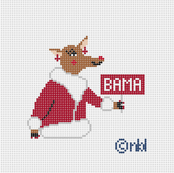 Needlepoint by Laura Alabama Reindeer Girl