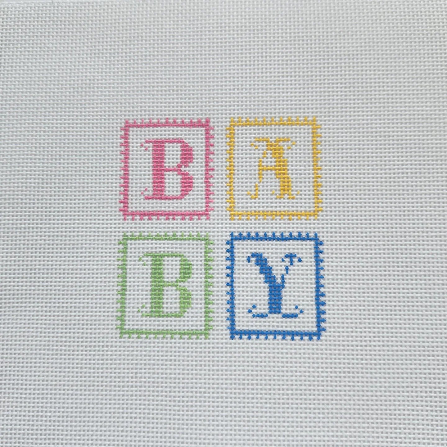 Silver Stitch Baby Blocks