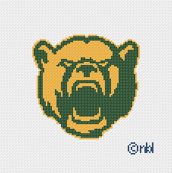 Needlepoint by Laura Baylor Bear Ornament