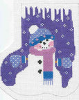 Shelly Tribbey C575 Purple Snowman Mini Sock