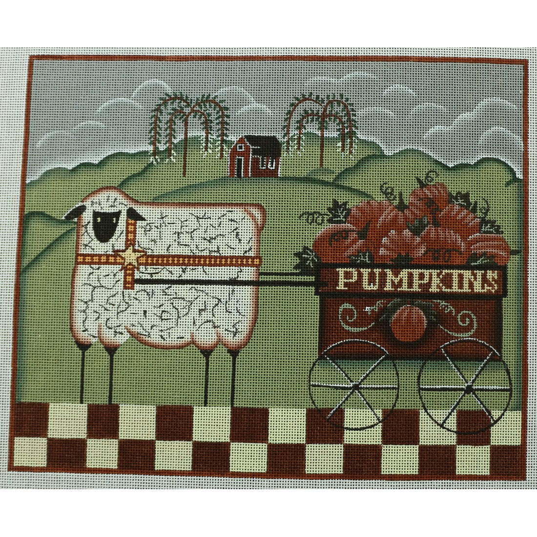 Ewe and Eye 360 Sheep with Pumpkin Cart