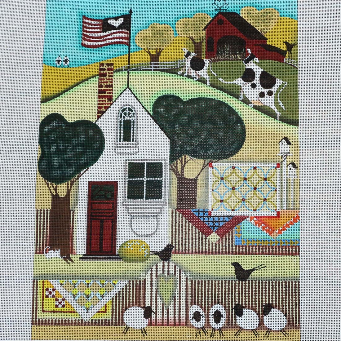 Ewe and Eye 471 Quilt on Fence